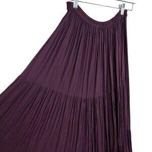 Double D Ranch Wear Burgundy Maxi Broomstick Skirt Size Medium